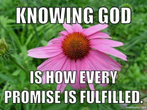 Knowing God is promises fulfilled