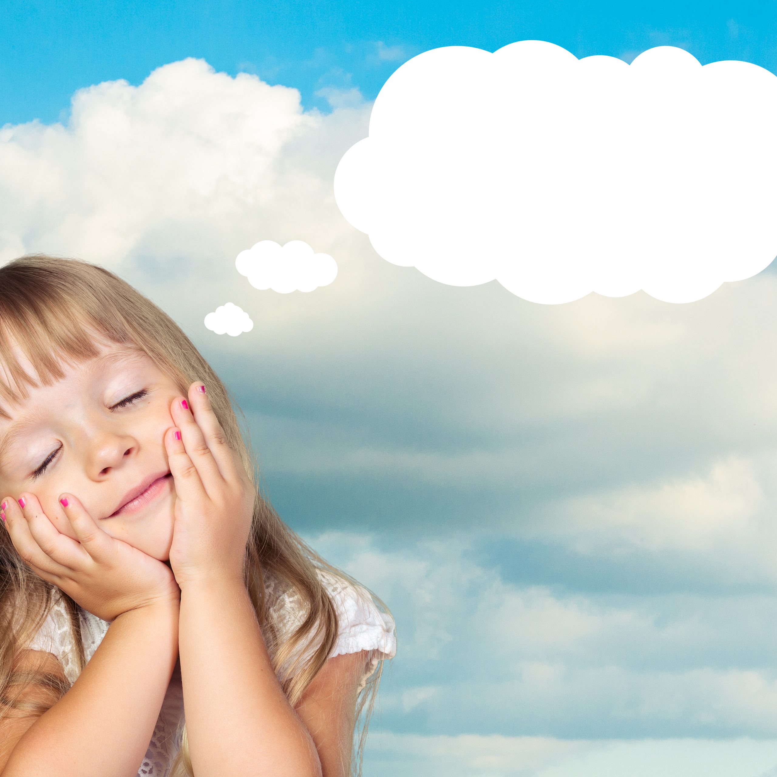 young girl daydreaming