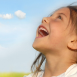 girl singing to heaven