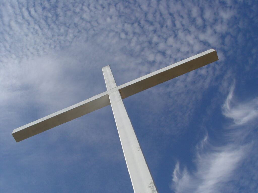 cross and clouds