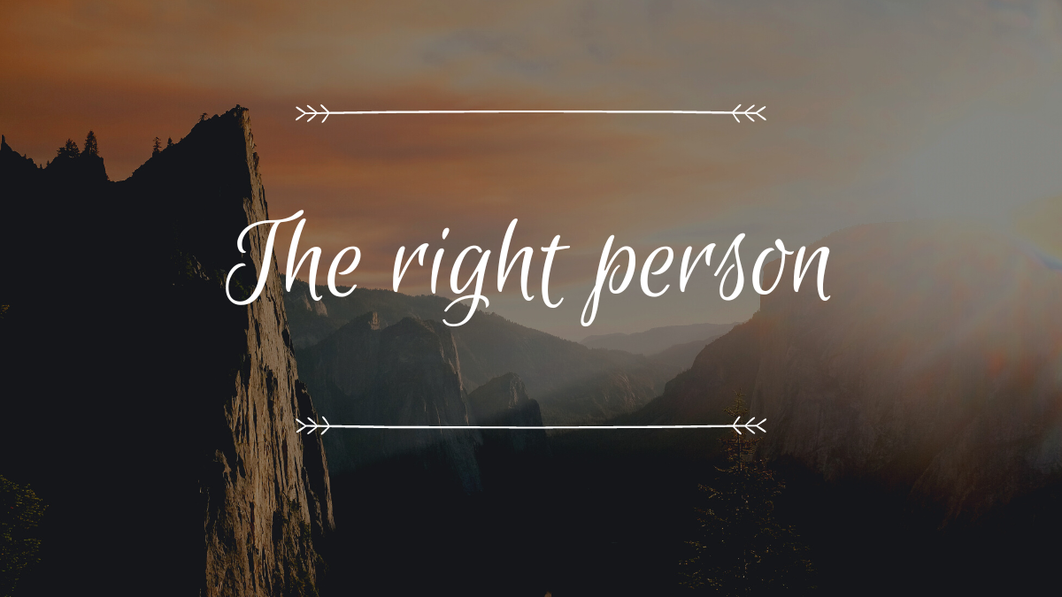 a sacrifice of righteousness is offered to the right person
